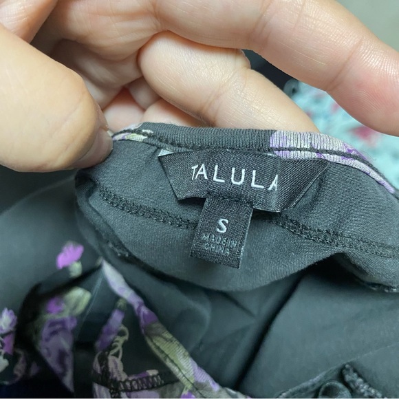 Aritzia Talula Black & Purple Bustier Floral Tank/Camisole Top Size S - Picture 8 of 10